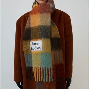 Acne Studios checked wool & alpaca scarf
